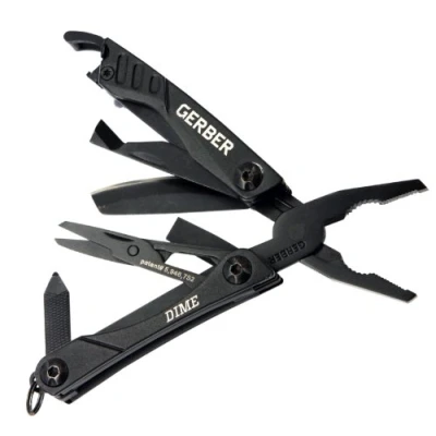 Imagen de Gerber Multiherramienta con 12 funciones, Dime Pocket Multi tool, Negro, 31 003610