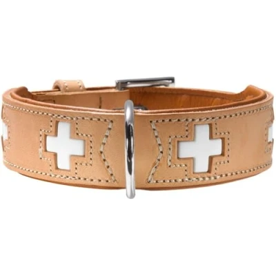 Imagen de Hunter Collar de piel orgánica , 38,0 43,5 cm, Naturaleza / amarillento