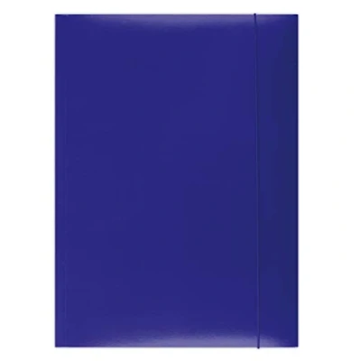 Imagen de Office Products 21191131 01 Carpeta de gomas con banda cartón, A4, gramaje 300 g/m², 3 solapas, azul