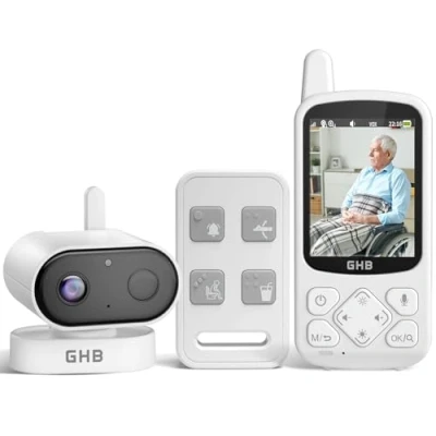 Imagen de GHB Camara Vigilancia Bebe Vigilabebes Ancianos 2.8&quot; 720P HD 2000mAh Pantalla IPS de Niños Las Personas Mayores, con Mando a Distancia Emergencia