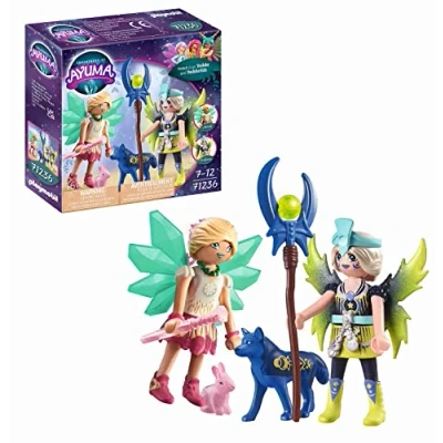 Imagen de PLAYMOBIL Adventures of Ayuma 71235 Crystal y Moon Fairy con Animales del Alma, Juguete para niños a Partir de 7 años