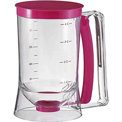 Imagen de Cortador de Masa para Tartas, dispensador Masa, gofres, dosificador con Tapa y Escala, Herramienta Hornear, se Utiliza 900 ml