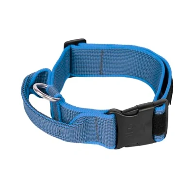 Imagen de Collar Color &amp; Gray con la manija, cerradura de seguridad y el remiendo intercambiables, 50 mm (49 70 cm), Azul Gris