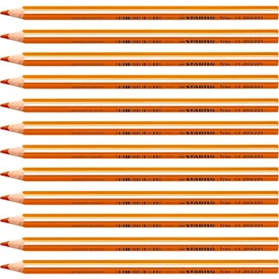Imagen de Lápiz de Color triangular grueso STABILO Trio thick Caja con 12 unidades naranja