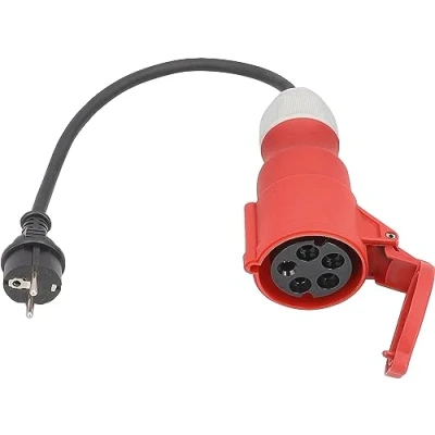 Imagen de as Schwabe Cable Adaptador E1, 0,3 m, H07RN F 3G2,5, Enchufe de protección Contacto, 230 V, 16 A, Conector CEE Rojo 400 V 5 Polos, con Tapa abatible máx. 3.500 W, IP44, 61371