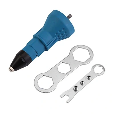Imagen de Eléctrico Remachadoras, Remachadora de Tuerca Pistola para Remachar Juego Herramientas Inalámbrico Adaptador Taladro