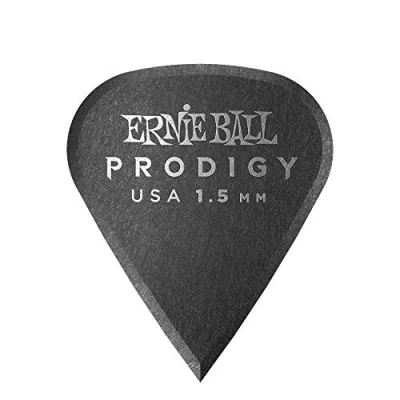 Imagen de Ernie Ball Prodigy Púas para guitarra, 1,5 mm, puntiagudas, 6 unidades, color negro