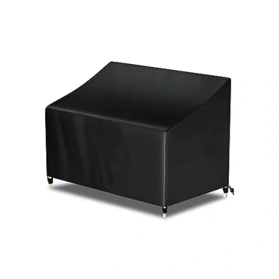 Imagen de AWNIC Funda para Banco de Jardín 2 Plazas 134cm Patio Impermeable Resistente UV EResistente con Enganches y Cordones Tela Oxford 134x70x60/88 cm