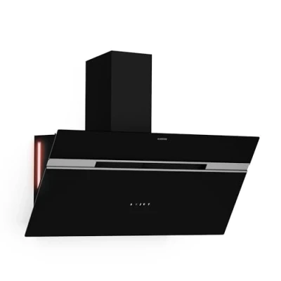 Imagen de Klarstein Campana Extractora Decorativa 90 cm Luces LED, Extractor Cocina Flujo Aire 594m3/h, WiFi, loT Campanas Extractoras Control de Panel Táctil, Extractores Anti Grasa, Eficiencia Clase A