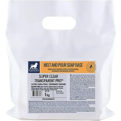Imagen de Forbury 1kg Base Jabón de glicerina Transparente sin SLS, Soap Transparent