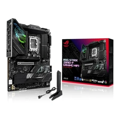 Imagen de ASUS ROG Strix Z890 F Gaming WiFi Placa Base ATX, 16+1+2+2 etapas de Potencia, DDR5, PCIe 5.0 Compatible con GPU última generación, Cinco Ranuras M.2, 7, AI Overclocking, Networking II