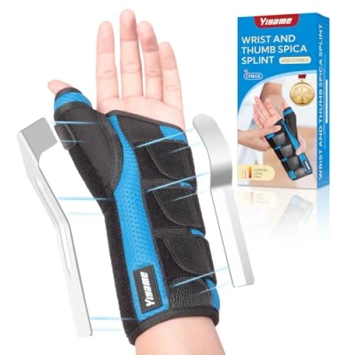 Imagen de YiYame Muñequera Pulgar, Tendinitis Quervain, Túnel Carpiano para Esguince Muñeca, Fracturas, Férula Espica Pulgar en Gatillo, Artritis, Izquierda M