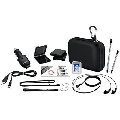 Imagen de Bigben Interactive bb293104 Pack Natural Black de Accesorios para Consola Compatible con Nintendo 3DS