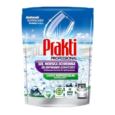 Imagen de dr.Prakti Sal Marina para Lavavajillas, suaviza el agua y previene eficazmente la cal en lavavajillas vajilla, doypack 1,5 kg