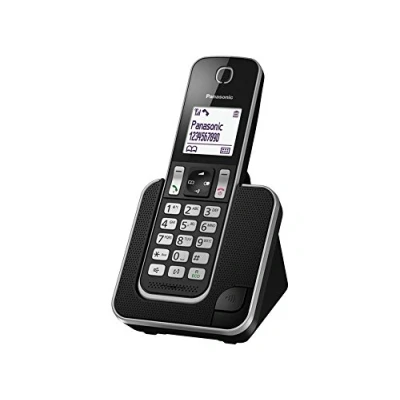 Imagen de Panasonic KX TGD310SPB Teléfono fijo inalámbrico(LCD, Identificador de llamadas, Agenda 120 números, bloqueo llamada, Modo ECO, Reducción ruido), Negro