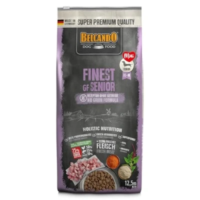Imagen de Belcando Finest GF Senior [12,5 kg] Alimento para Perros sin Cereales Comida Seca Mayores y sensibles Completo a Partir de 1 año Edad