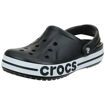 Imagen de Crocs Zuecos Bayaband Para Mujer Y Hombre. Cómodos, Divertidos, Transpirables, Resistentes Fáciles De Limpiar. 42 43 Eu Black/White