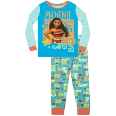 Imagen de Disney Pijamas de Manga Larga para niñas Moana Ajuste Ceñido Vaiana Multicolor 2 3 Años