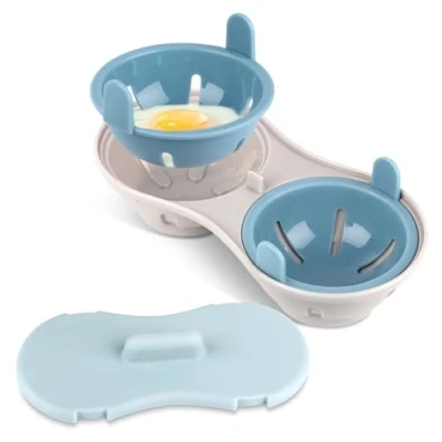 Imagen de Cocer Huevos Microondas Poche Molde Cuece Escalfador de Cocedor Hervidor Egg Poacher para Vaporera
