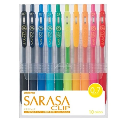 Imagen de Zebra Sarasa Clip 0.7, 10 colores Set (JJB15 10CA)