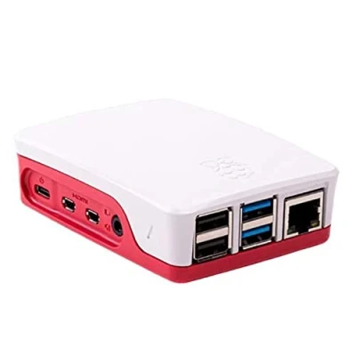 Imagen de CAJA PARA RASPBERRY OFICIAL PI 4, ROJO/BLANCO (1876751)
