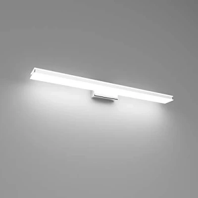 Imagen de Klighten Apliques Espejo de Baño 60cm 20W, 2000LM Lámparas para el del Cuarto Baño, Luz Moderno, 110 240V, 6000K Blanco Frío, Cromo