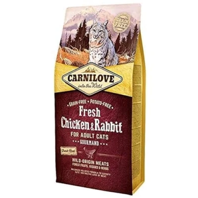 Imagen de Carnilove Fre Chicken &amp; Rabbit Gourmand Comida Deshidratada Para Gato 400Gr Paquete de 19 x 21.05 gr Total: 400