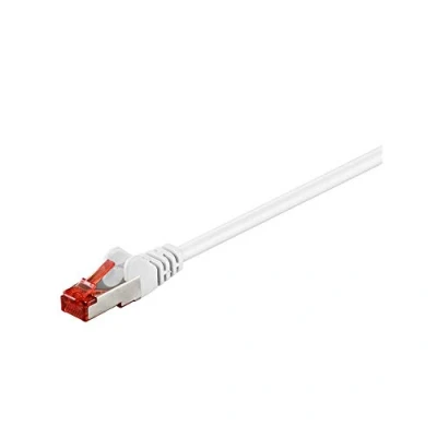 Imagen de Wentronic 93505 Cable Ethernet con Conectores RJ45 (2 m, SSTP, PIMF, Cat 6), Color Blanco
