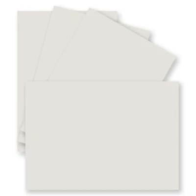 Imagen de 50 tarjetas individuales, DIN A6, 10,5 x 14,8 cm, 240 g/m², color gris claro, cartulina para manualidades, postales en blanco