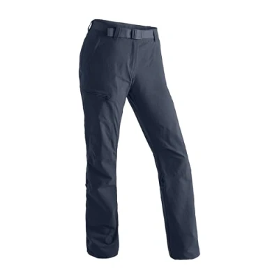 Imagen de Maier Sports Lulaka W35/L34 Pantalones de Senderismo para Mujer, Resistentes al Agua, Trekking y Senderismo, sin PFC, mSTRETCH Pro 4 Dryprotec, función Enrollable, Azul, 88