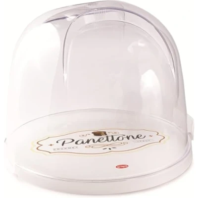 Imagen de Snips, Porta Panettone y Pandoro, Recipiente para con 2 cierres de seguridad, Transparente, 27 x 26 22 cm, Made in Italy