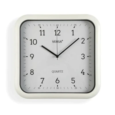 Imagen de Versa Reloj de Pared Blanco Plástico Cuarzo 3,5 x 28,5 29,5 cm