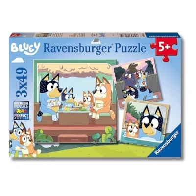 Imagen de Ravensburger Puzzle Bluey, Rompecabezas para Niños de 5+ Años, Juego Educativo y Estimulante, 3 Puzzles 49 Piezas