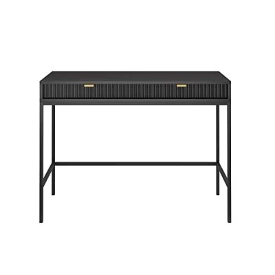 Imagen de Selsey VELLORE Tocador/Escritorio, Aluminio Acero aleado, Negro, 104 cm x 78 50