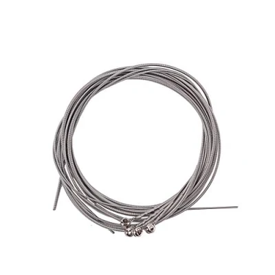 Imagen de Alnicov 4 cuerdas de bajo acero inoxidable, guitarra, chapadas en plata, para accesorios música guitarra