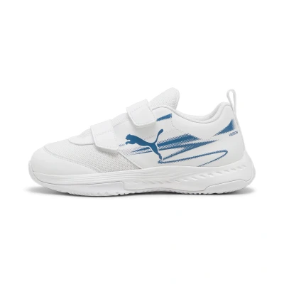 Imagen de Puma Varion II Unisex Zapatillas de balonmano para niños, Talla: 33, White/blue horizon Zapatos