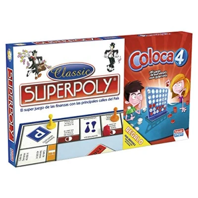 Imagen de Falomir Superpoly + Coloca 4, Juego de Mesa, Clásicos, multicolor (646385)