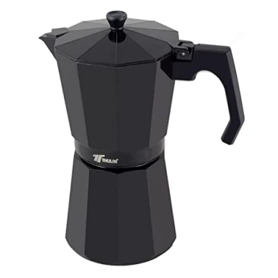 Imagen de Thulos Cafetera clásica de Color Negro, Varias capacidades: 6, 9 y 12 Tazas (9 Tazas)