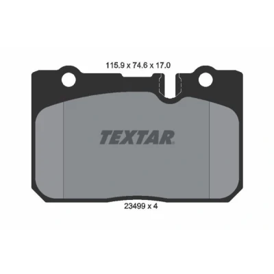 Imagen de TEXTAR 2349901 Juego de pastillas freno preparado para indicador desgaste LEXUS: LS II