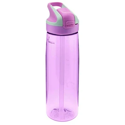 Imagen de LAKEN Botella Reutilizable de Tritan con Tapa Automática Summit, Cierre Seguridad y Pajita, 0.75L Rosa