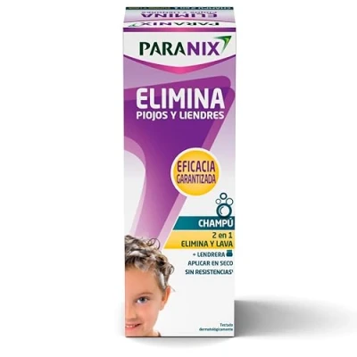 Imagen de Paranix elimina piojos y Liendres, Champú 2en1, lava el cabello al mismo tiempo