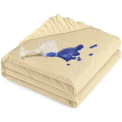 Imagen de Utopia Bedding Protector de Colchón 140 x 200 30 cm Beige Impermeable, Viscosa, Certificación Oeko Tex, Funda Transpirable, Elástico En Todo