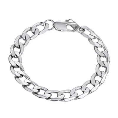 Imagen de PROSTEEL Pulseras para Hombre de Cadena Cubana Acero Inoxidable 9mm Ancho 21cm Largo