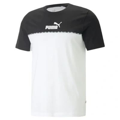 Imagen de Puma ESS COL LOGO Camiseta estampada, Hombre, Talla: Small, Bianco nero