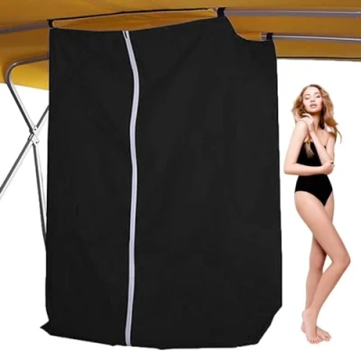 Imagen de 1/2 privacidad cambiante, tienda de campaña portátil para ducha al aire libre, vestidor viaje compacto, cabina con altura ajustable, montaje rápido camping (182 x 76 68