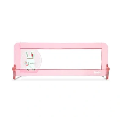 Imagen de Asalvo Barrera Seguridad Niños Cama 150 cm 2 1 Barandilla Niño Abatible con Correas Ajustables, Ideal para Nido, Fácil Instalación, Lavable y Desmontable (Conejito Rosa, 1)