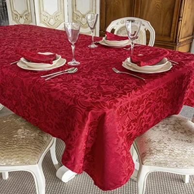 Imagen de BGEUROPE Mantel Antimanchas Bordeaux Ref. Milano 150cm x 250cm