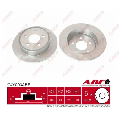 Imagen de Disco de freno ABE C4Y003ABE volver/completo/1 pieza