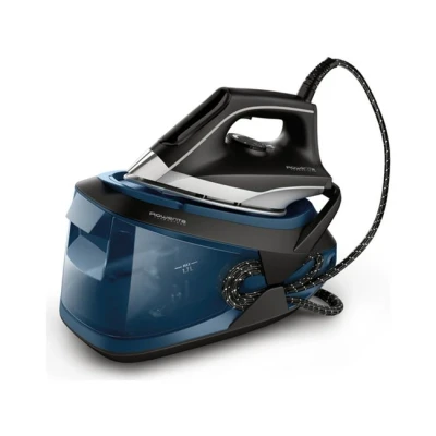 Imagen de Rowenta Turbosteam VR8322 Centro de planchado 6.5bares, golpe vapor 370g/m, suela MiscroSteam 400, bloqueo para transportar con una mano, sistema antical, modo Eco, depósito agua 1.7L,Negro