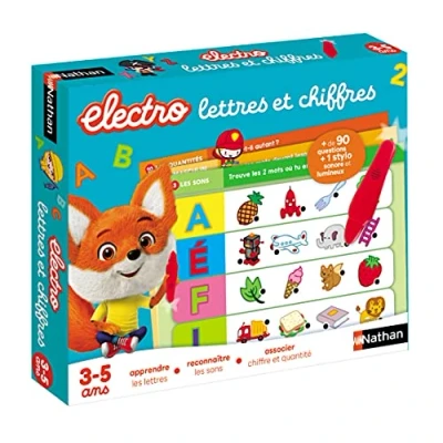 Imagen de Dujardin Buchstaben Electro Letras y Números Juego Educativo electrónico para niños de 3 a 5 años, Multicolor, 30 x 4,5 25 cm (DISET SA 31618)
